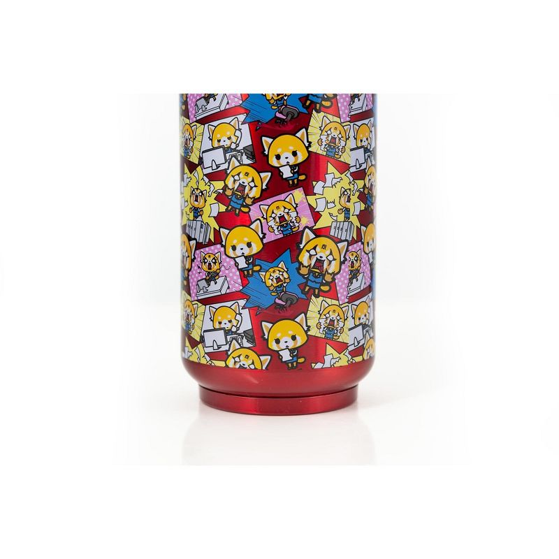 Seven20 Aggretsuko Pink Power Stainless Steel Travel Can With Lid & Straw
