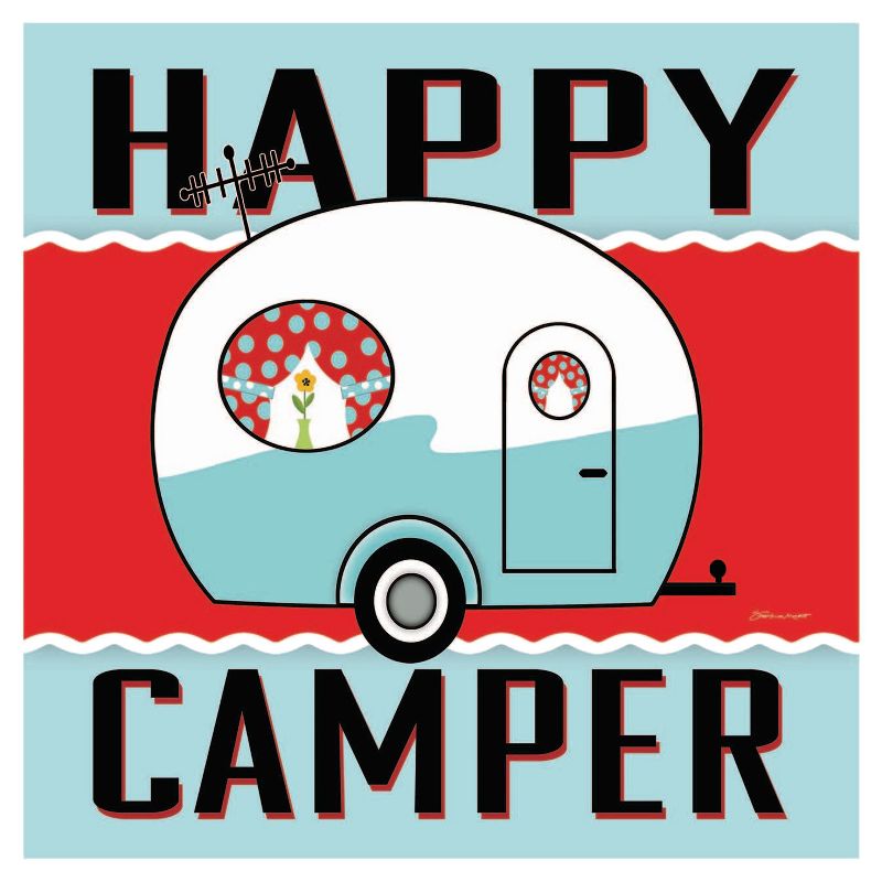 Thirstystone Happy Camper - Blue Coaster Set of 4