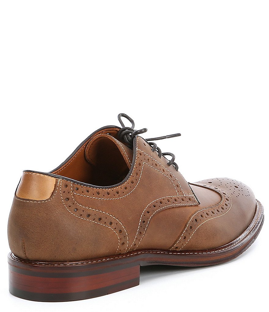 Johnston & Murphy Men's Warner Oiled Leather Wing Tip Oxford
