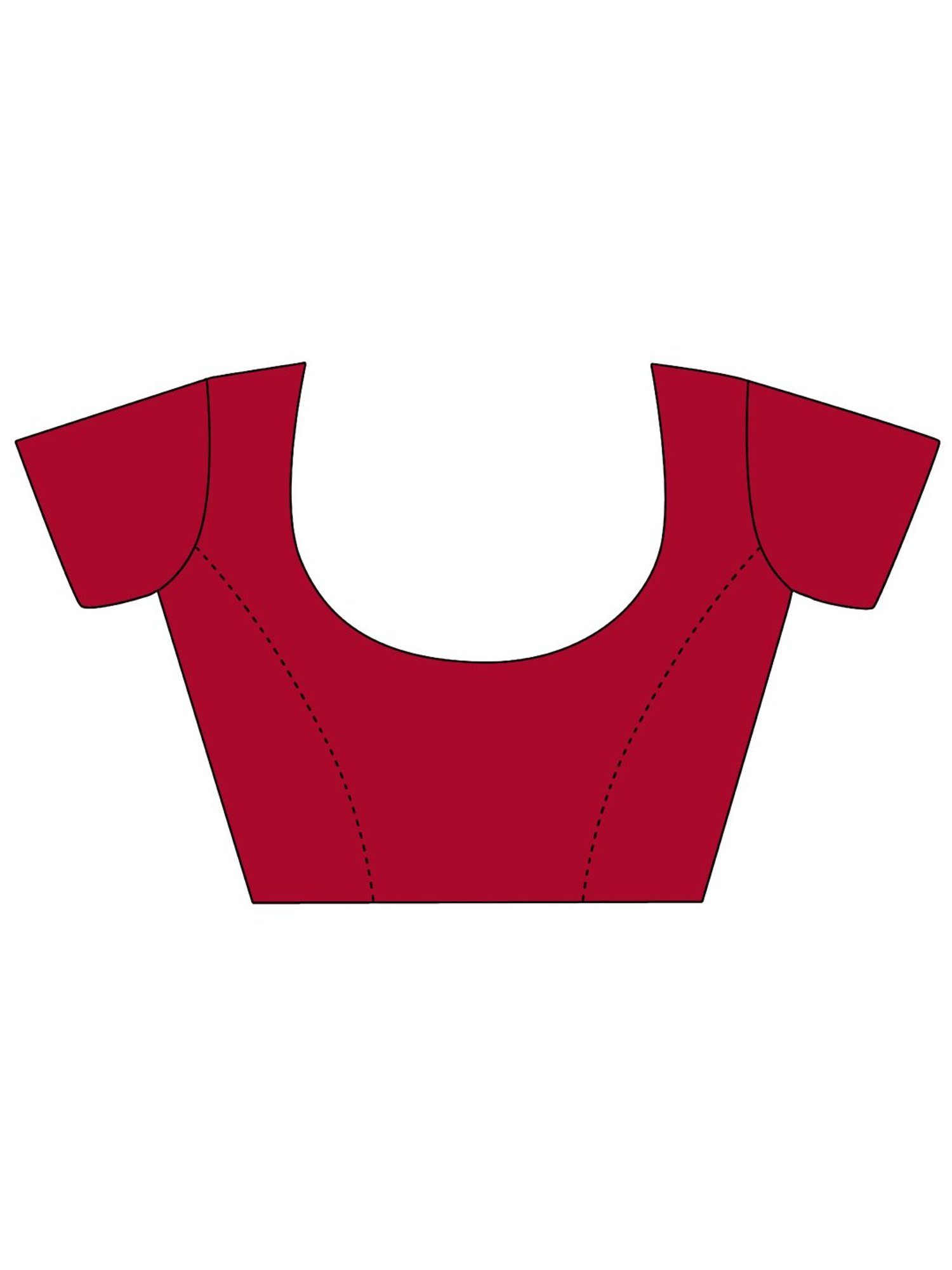 Unnati Silks Red Silk Printed Saree With Unstitched Blouse