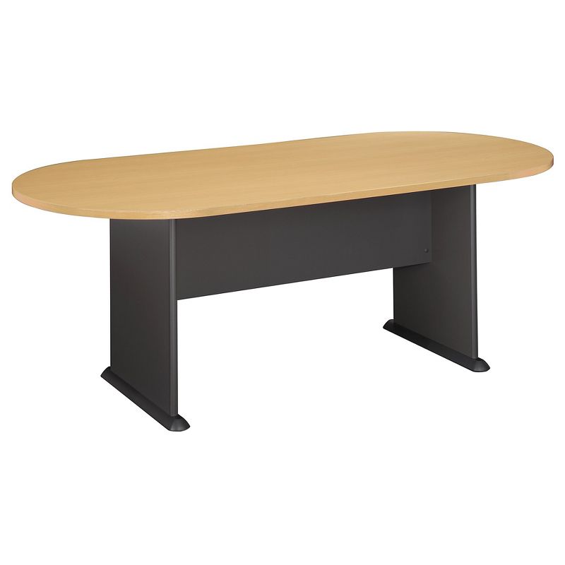 Bush A & C Conference Tables Beech 82W x 35D Racetrack Conference Table TR14384A