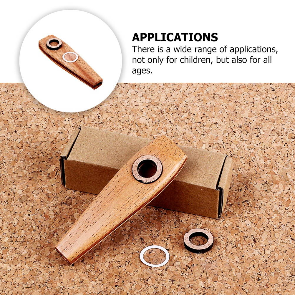 Orff Instruments Wooden Kazoo Ukulele Guitar Partner Wood Harmonica Flutes