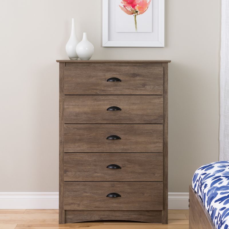 County Line 4 Drawer Chest Rum Walnut - Sauder
