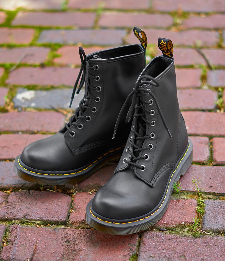 Dr. Martens Women's 1460 Black Nappa Combat Boots