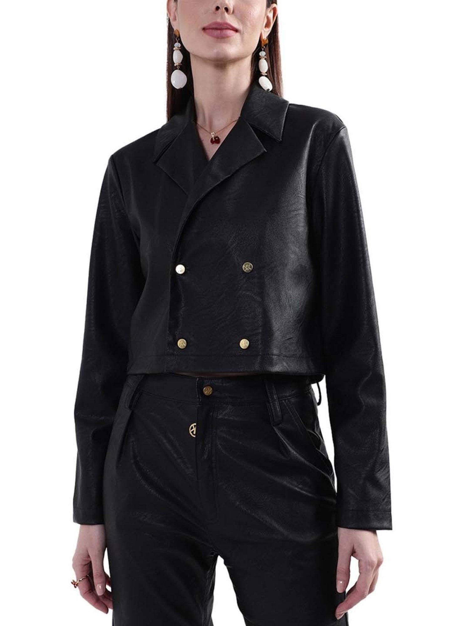 KENDALL + KYLIE Black Regular Fit Blazer