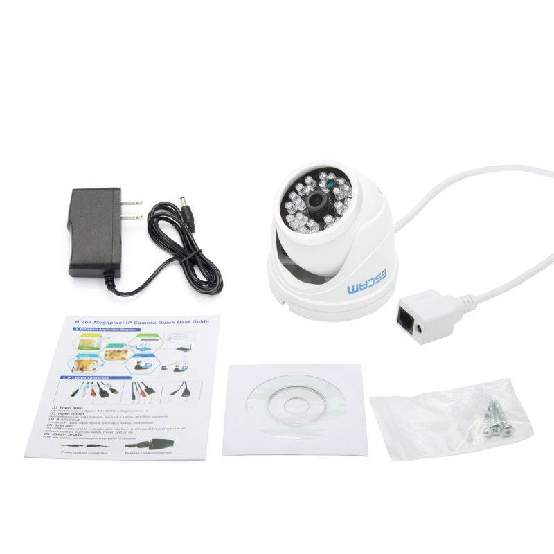 ESCAM Peashooter QD520 720P P2P H.264 Waterproof Day/Night Vision IP Mini Dome Camera 3.6mm Lens