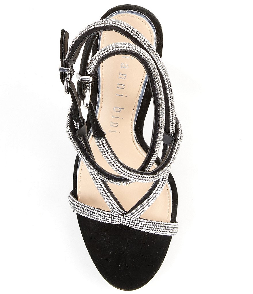 Gianni Bini Juniaa Suede Rhinestone Detail Strappy Dress Sandals
