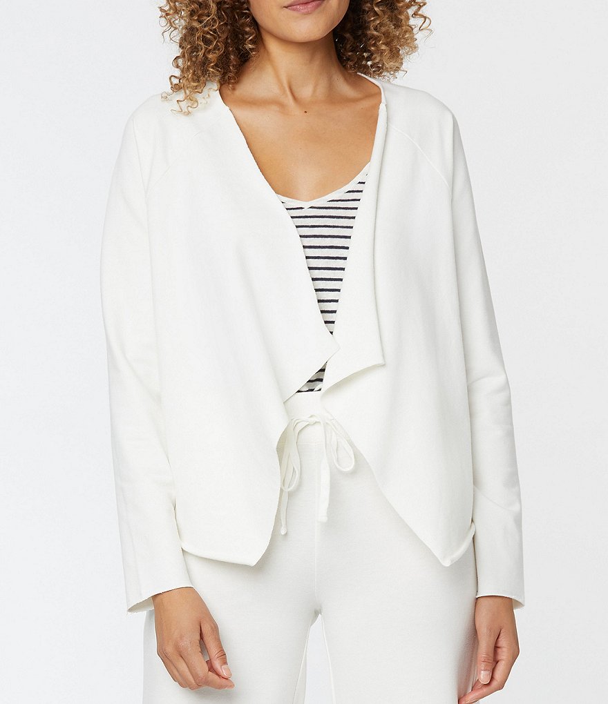 Caroline Rose Tissue Linen Bracelet Sleeve Shirt Jacket