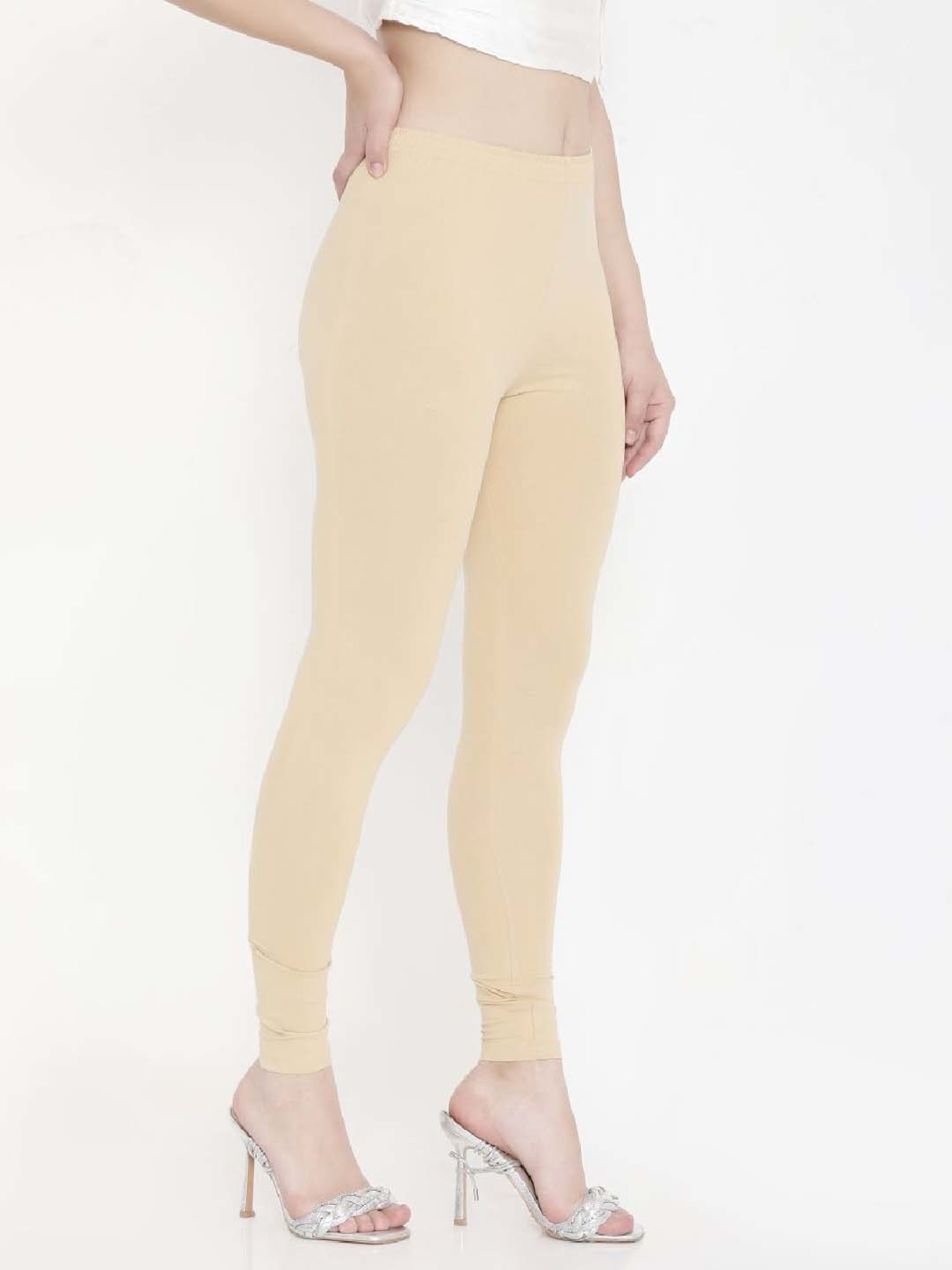 FEELINGS Beige Plain Leggings