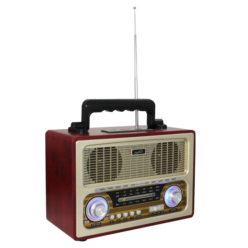 SuperSonic Vintage Retro Multifunction Bluetooth Speaker with Rechargeable Battery