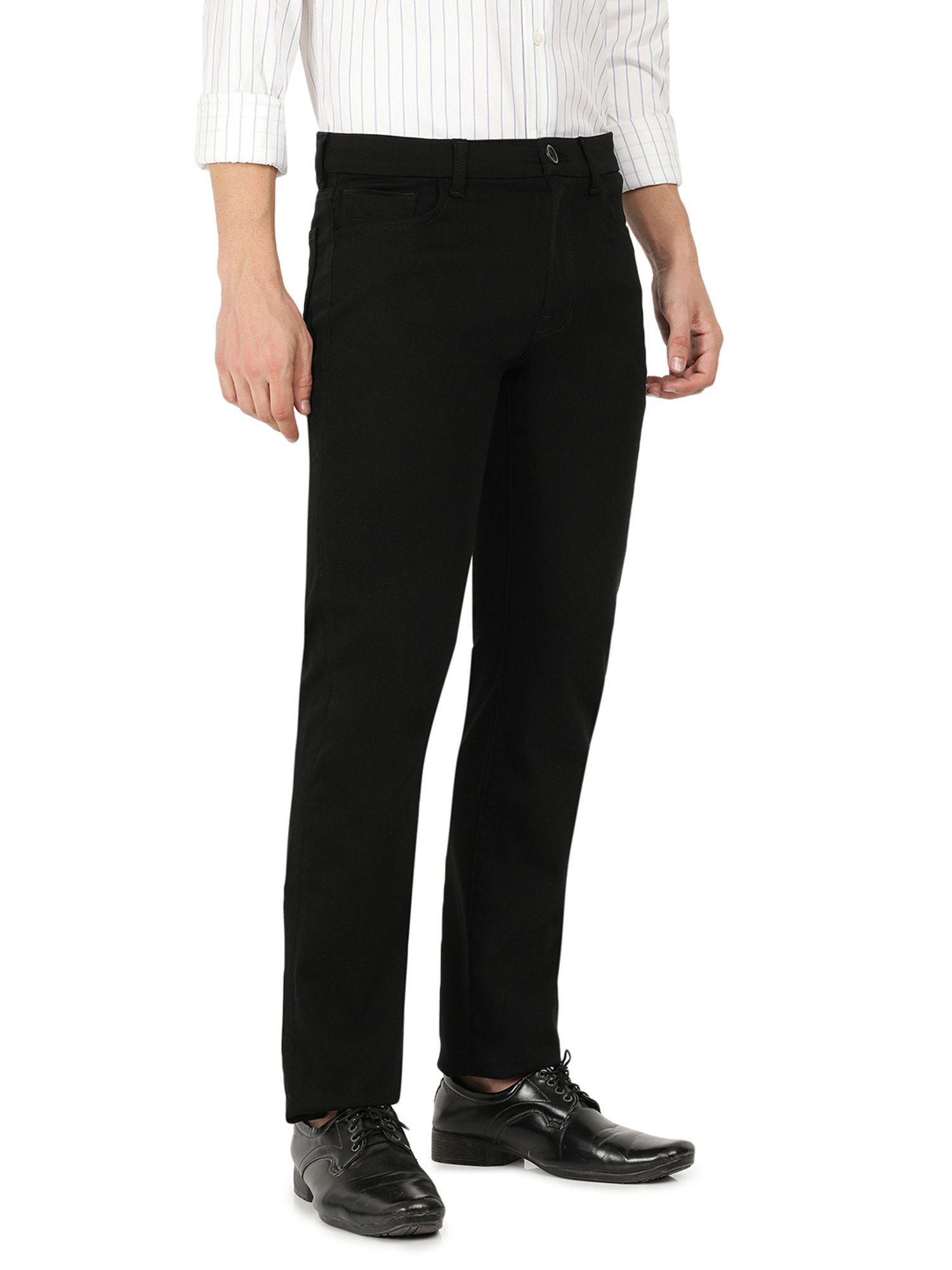 EVERBLUE Stay Black Midrise Five Pocket Trousers