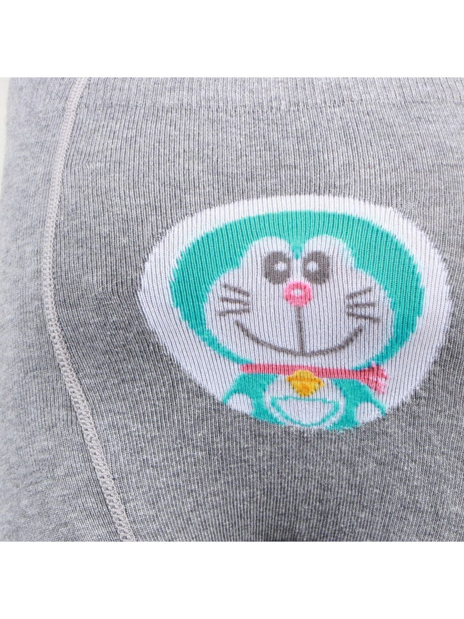 Bonjour Boys Light Grey Doraemon Print Tights