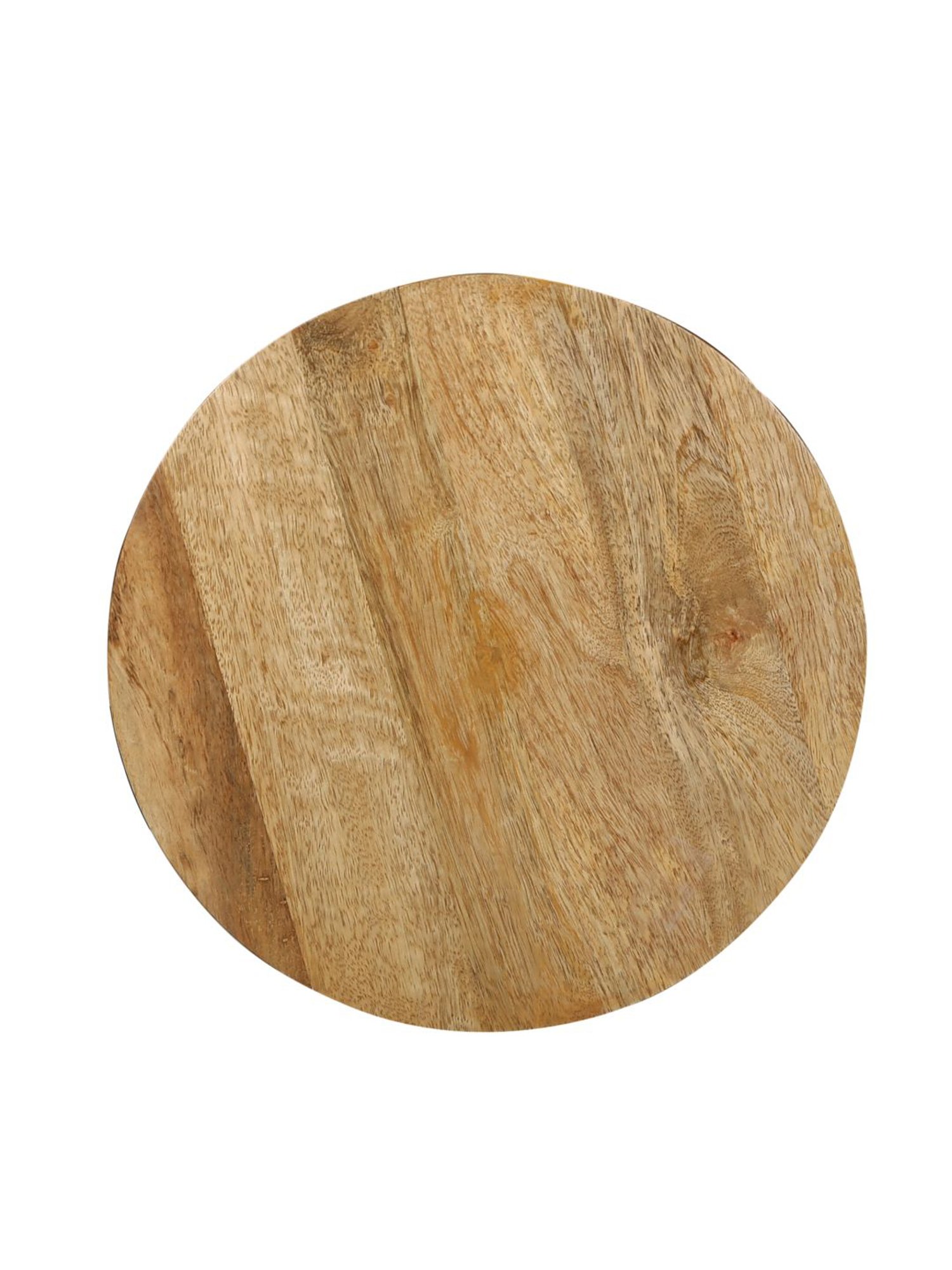 Crayton Natural Mango Wood Round Serving Tray - Set of 1