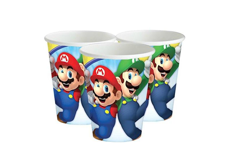 Amscan Super Mario Bros. 9oz Paper Cups, 8 Count