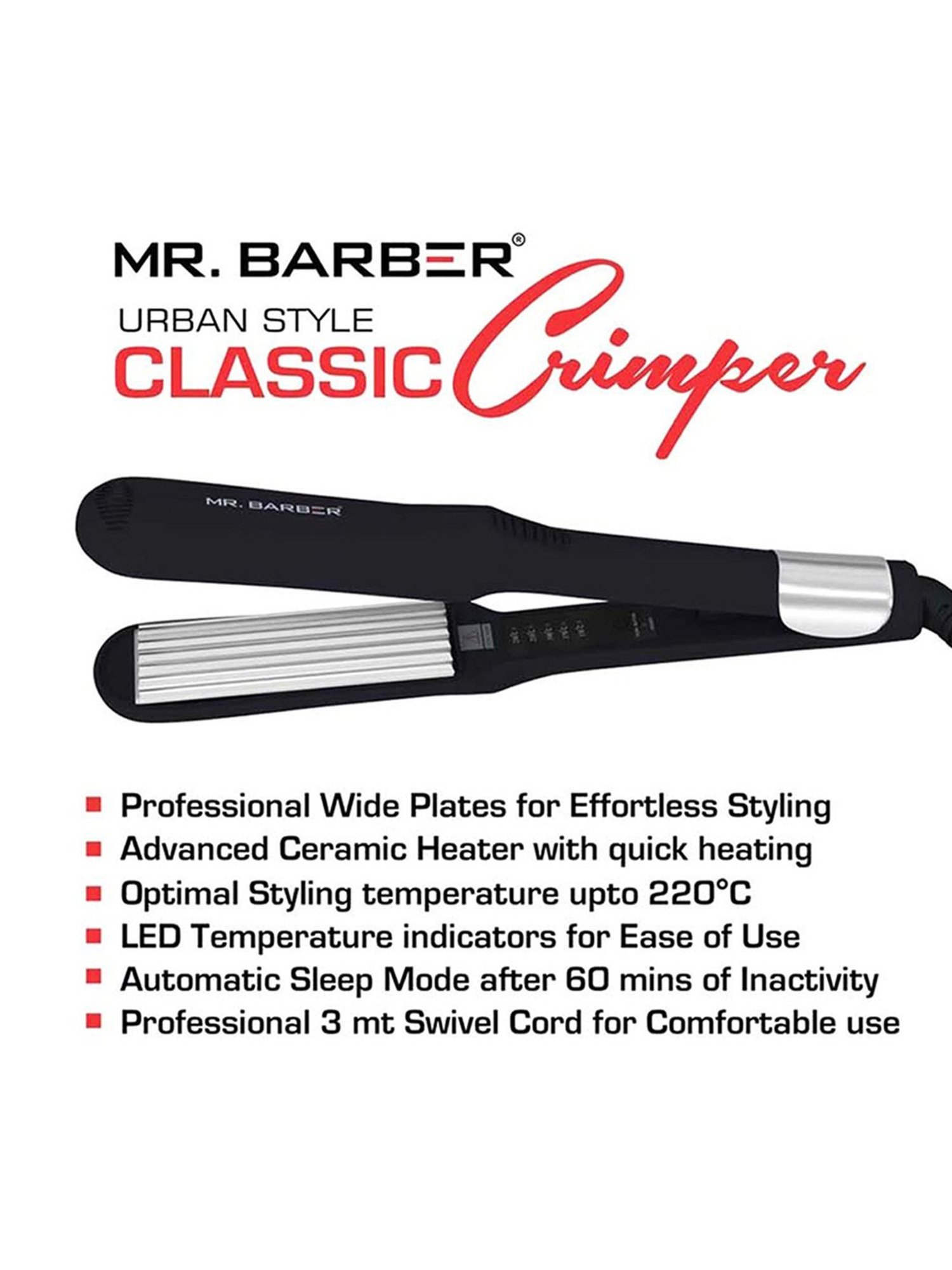 Mr. Barber Urban Style MB-USC Classic Crimper (Black)