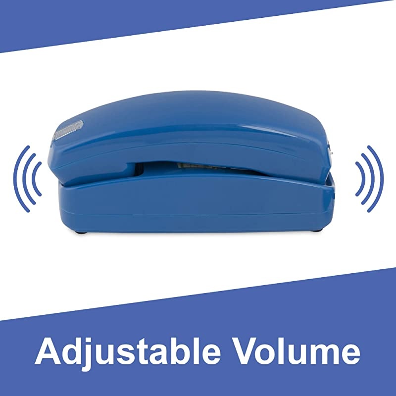 Phone - Phones for Seniors - Phone for Hearing impaired - Classic Blue - Retro Novelty Telephone - an Improved Version of The Princess Phones in 1965 - Style Big Button