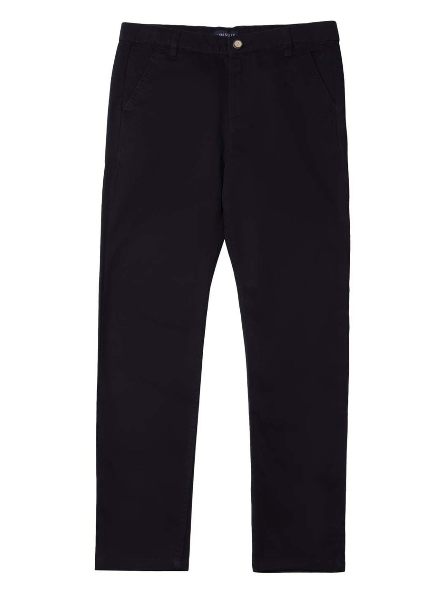 Allen Solly Junior Navy Cotton Regular Fit Trousers