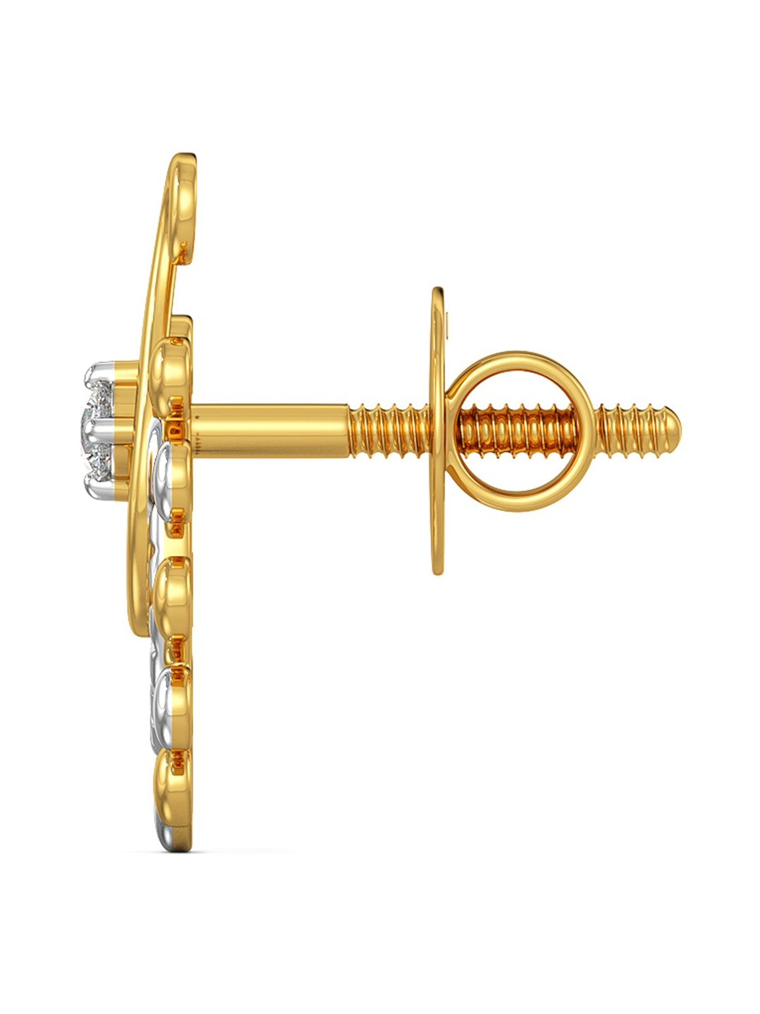 P.C. Chandra Jewellers 18 kt Gold & Diamond Earrings