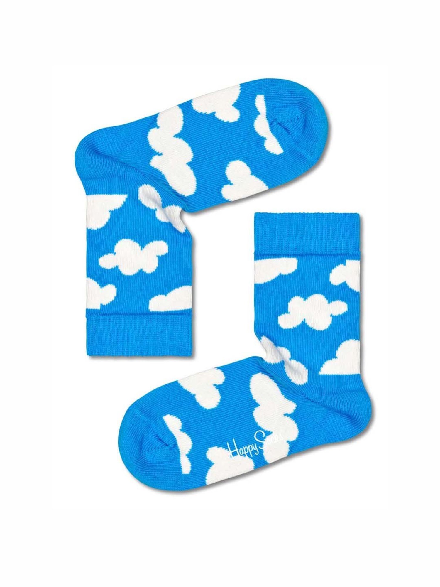 Happy Socks Kids Cloudy Blue Cotton Printed Socks (12-24M)