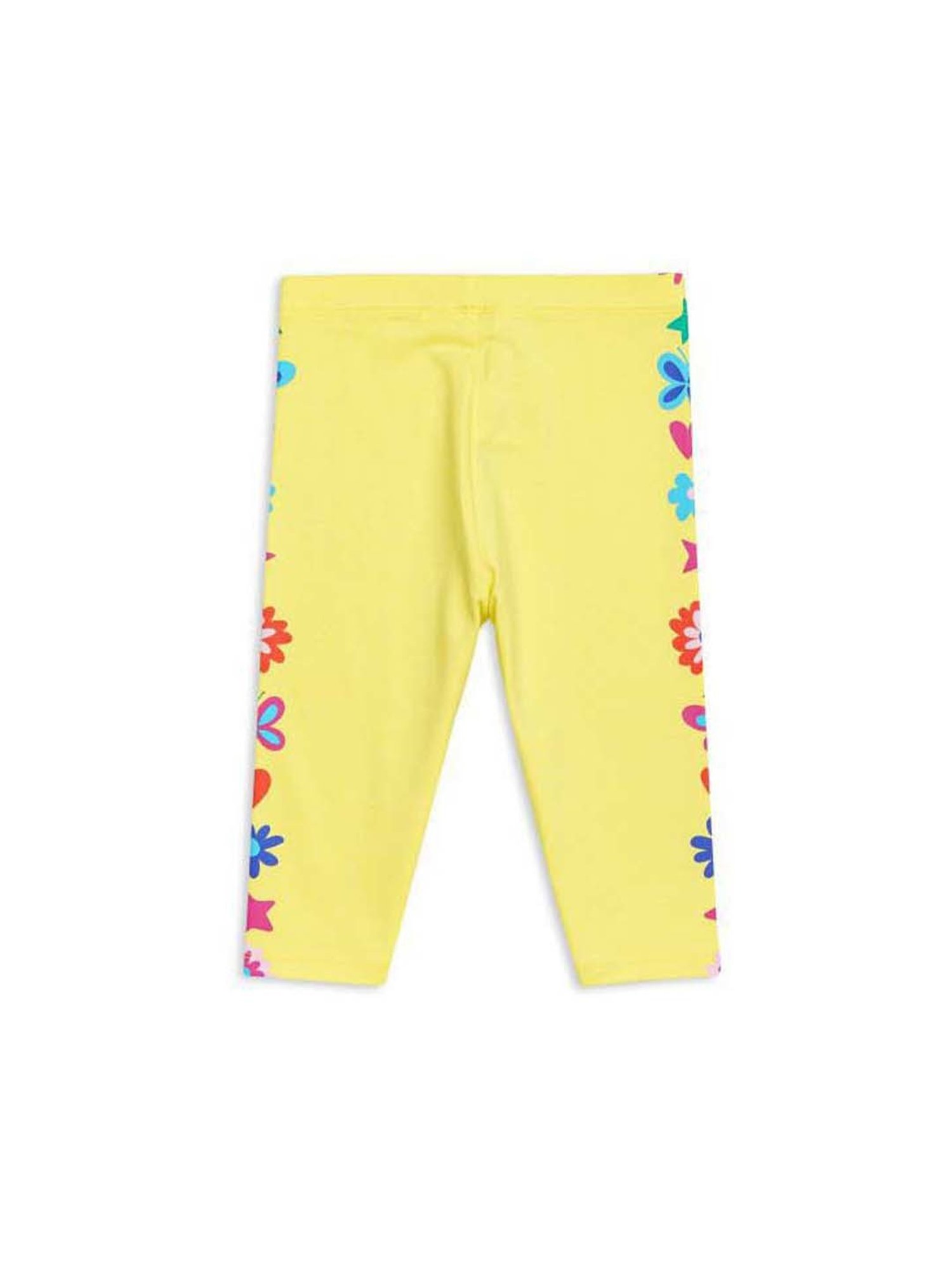 H by Hamleys Kids Yellow Floral Print Leggings