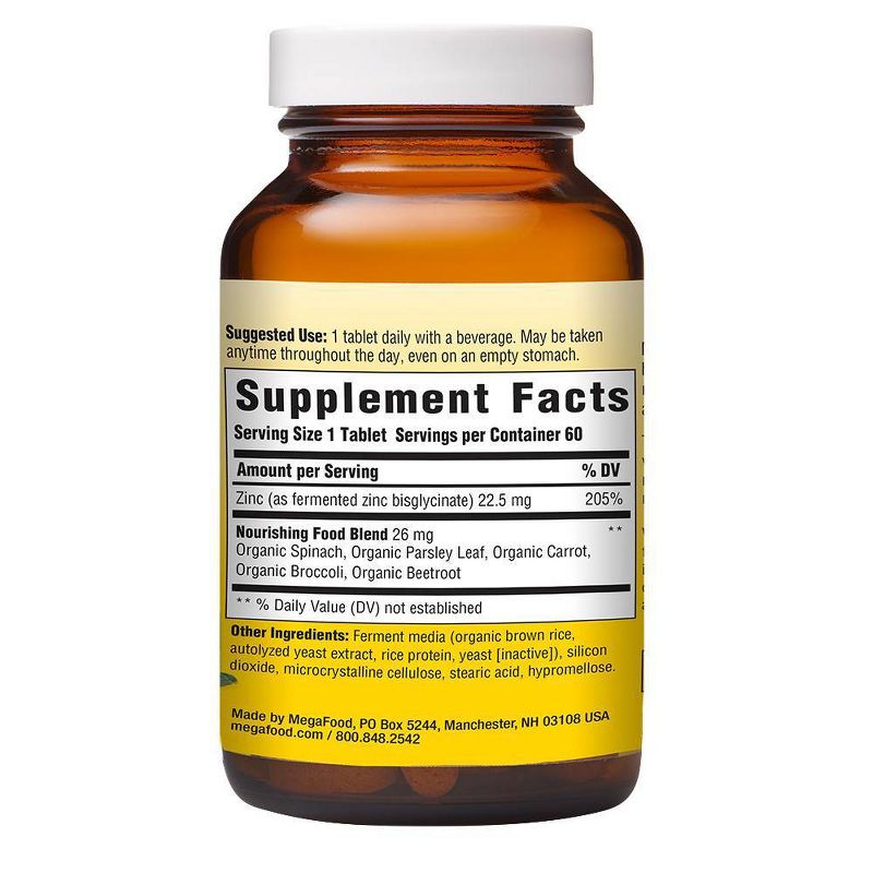 MegaFood Zinc Supplement - 60ct