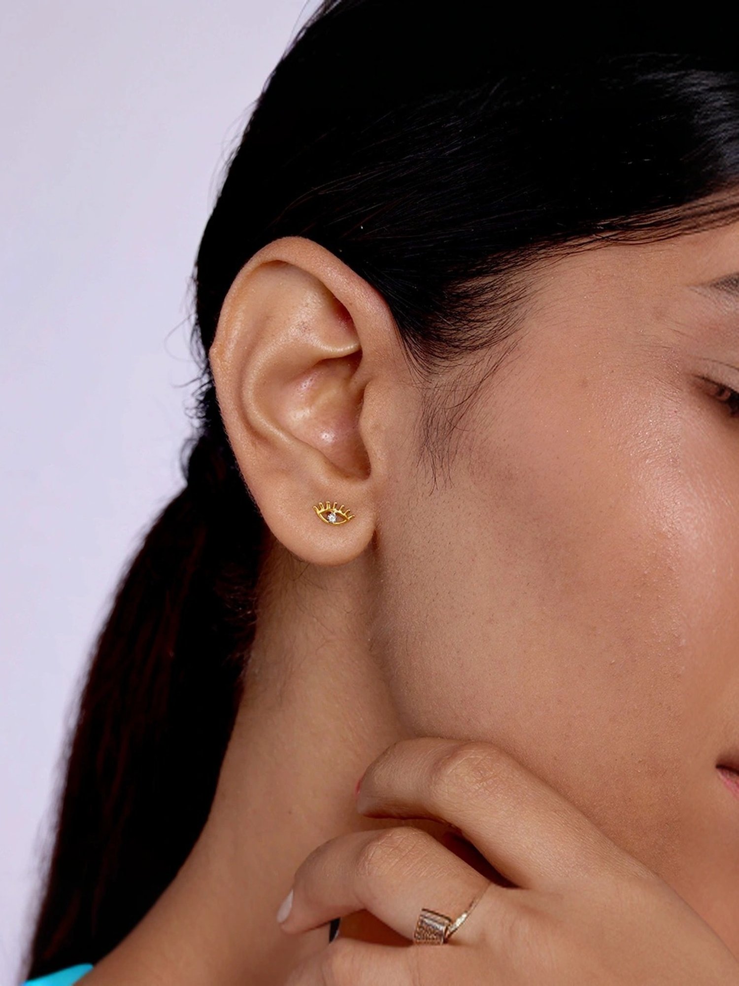 P.C. Chandra Jewellers 18 kt Gold & Diamond Earrings