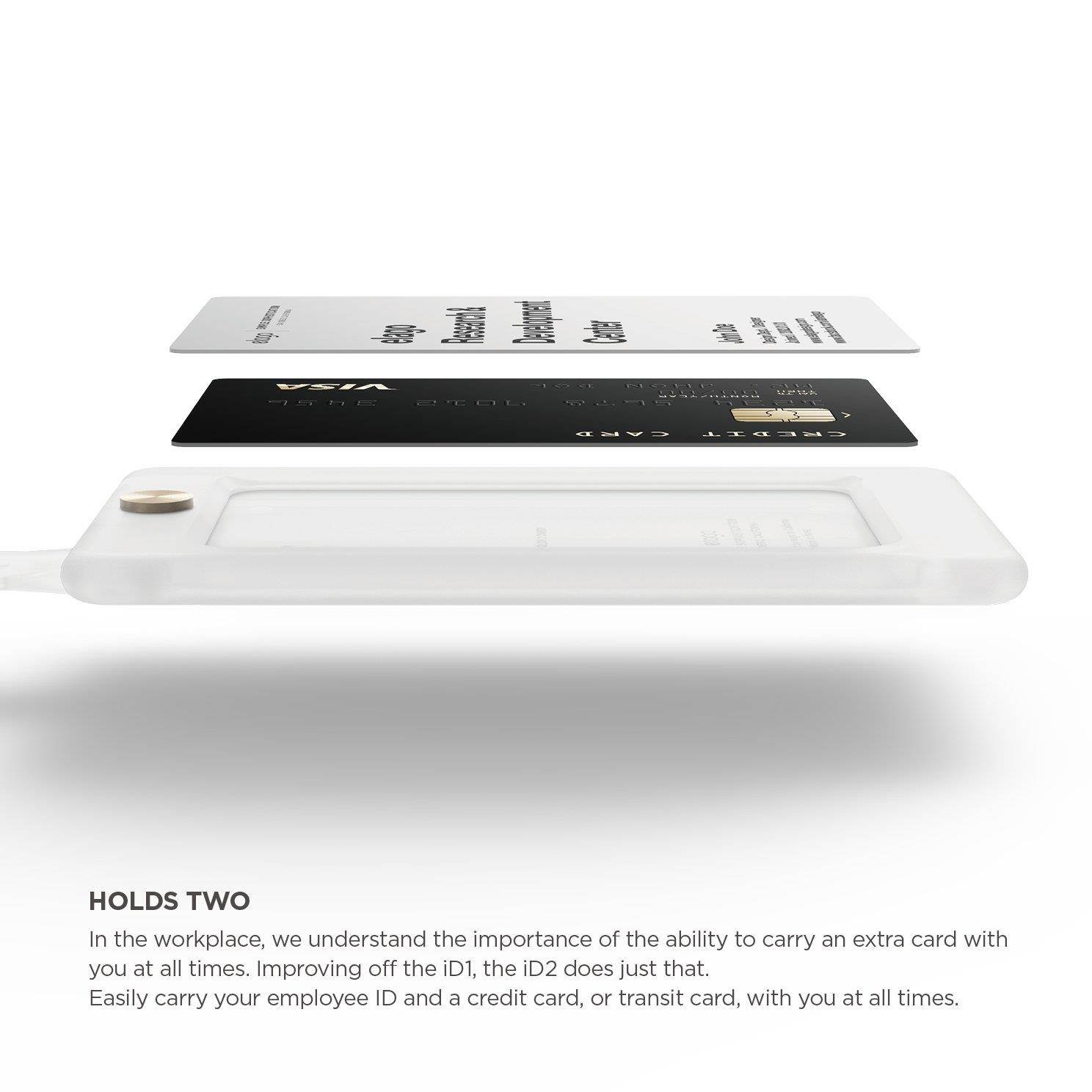 elago ID2 Silicon ID Card Holder (Able to Hold 2 Cards) (Frosted White)