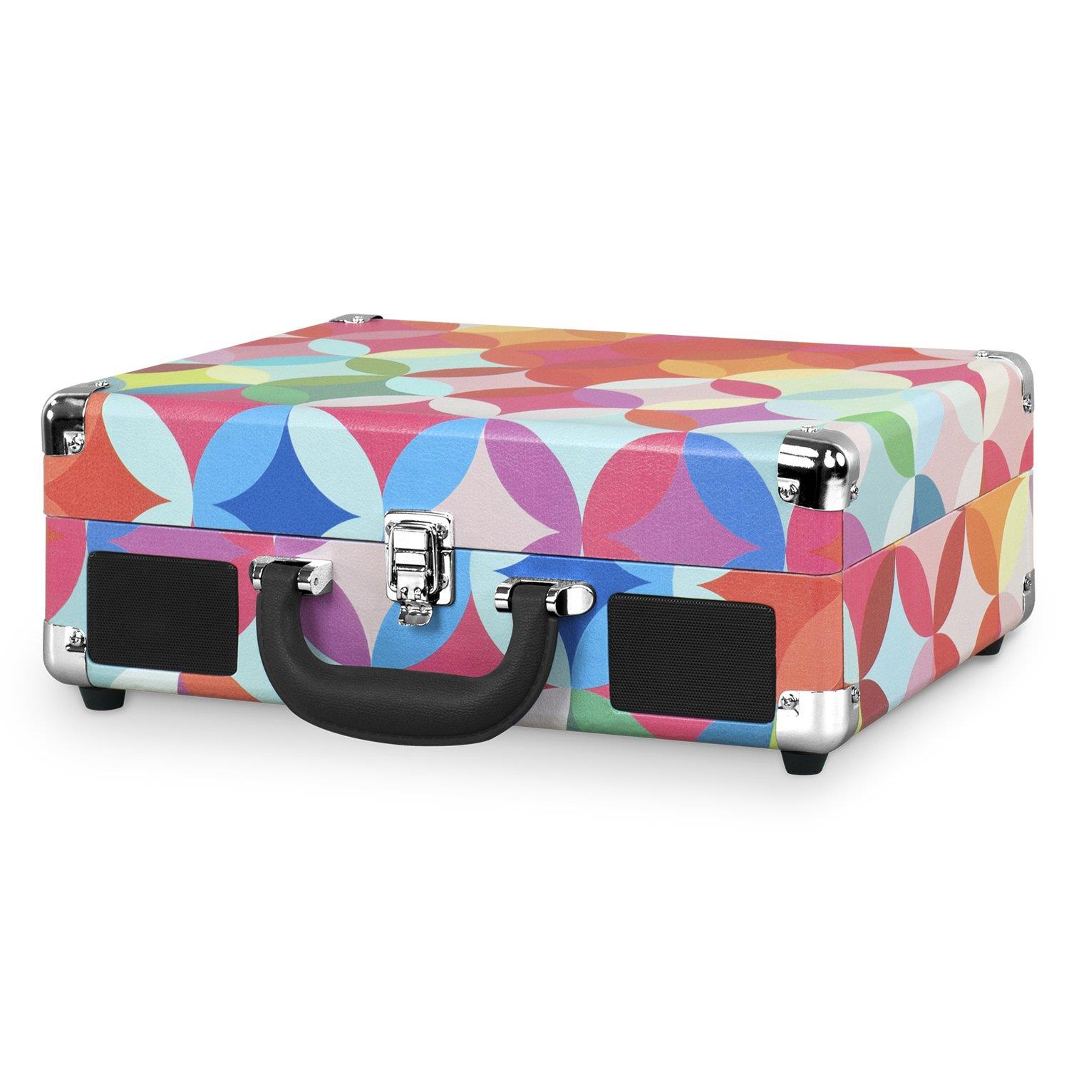 Victrola Vintage 3-Speed Bluetooth Suitcase Turntable with Speakers, Black