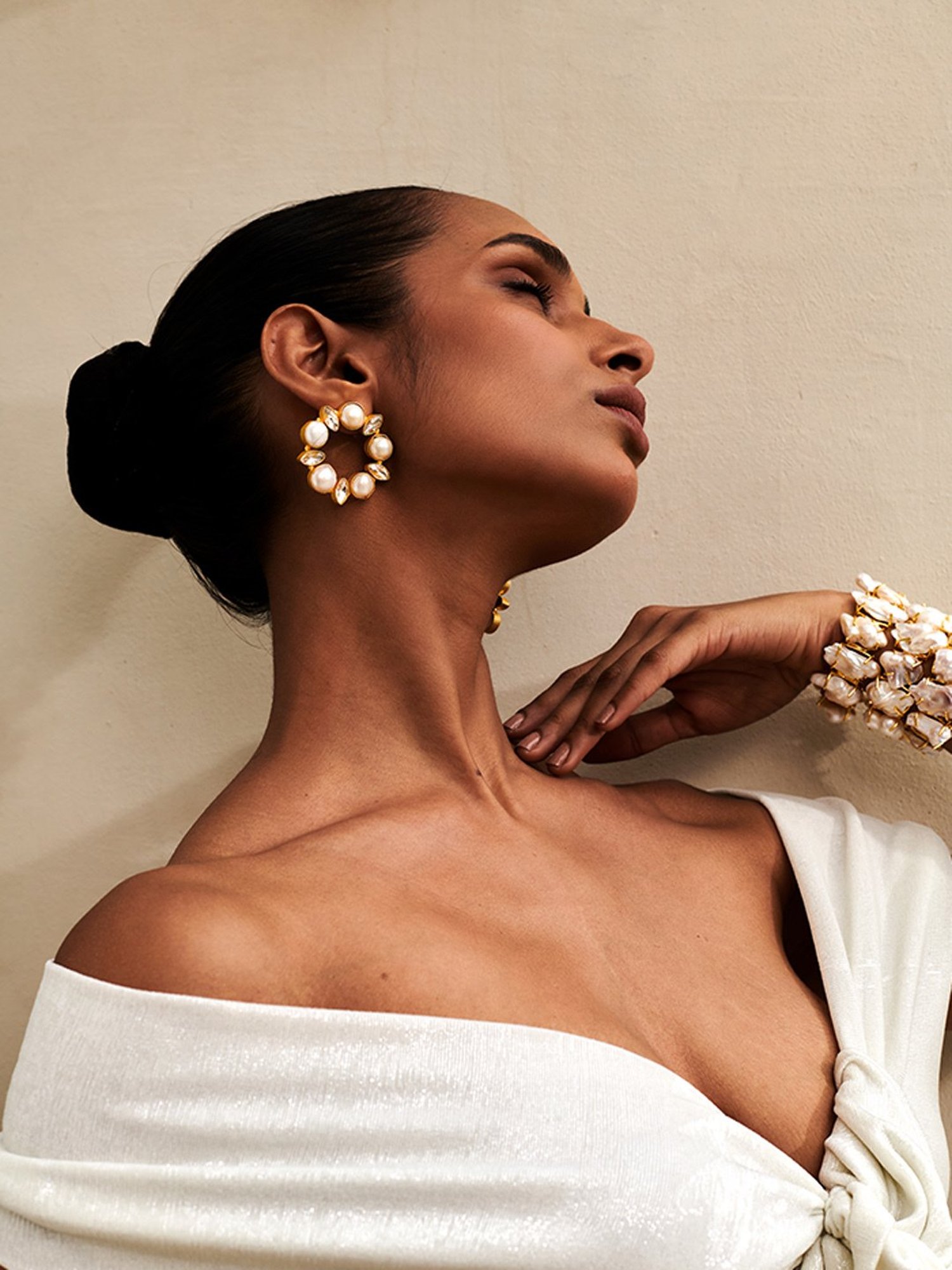 Perfectly Average Madelyn Diamond Pearl Earrings