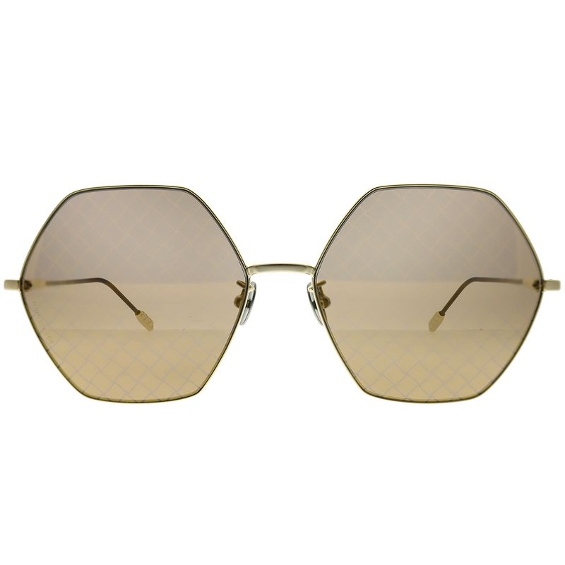 Bottega Veneta Hexagon  003 Unisex Fashion Sunglasses Gold 60mm