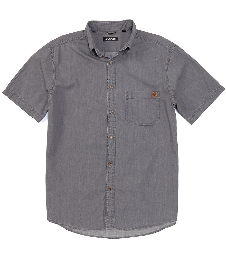 Solaris Short Sleeve Solid Denim Sportshirt