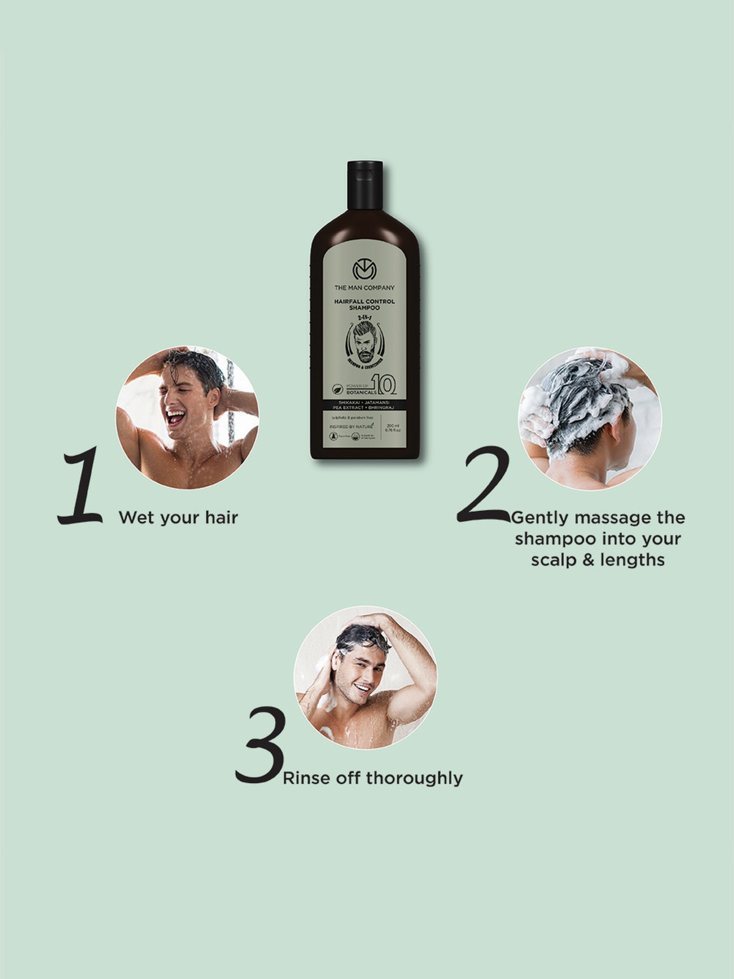 The Man Company Hairfall Control Shampoo 2-in-1 Shampoo & Conditioner - 200 ml