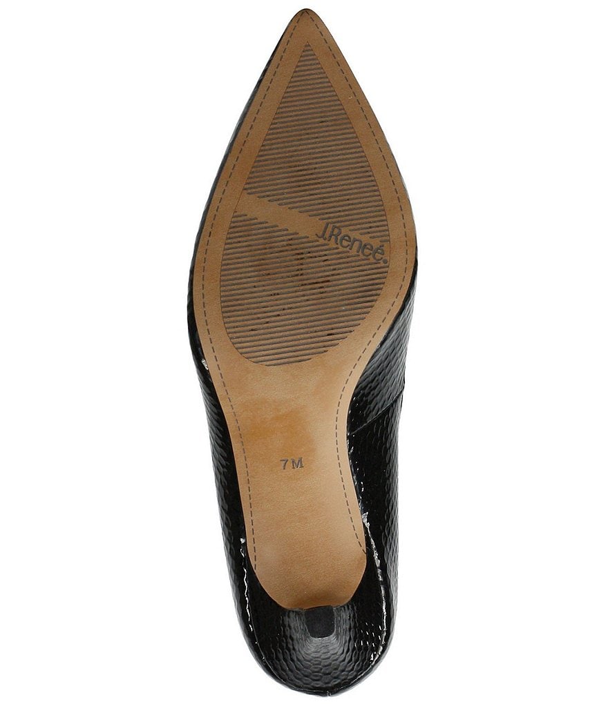 J. Renee Abigaile Patent Embossed Snake Print Pumps