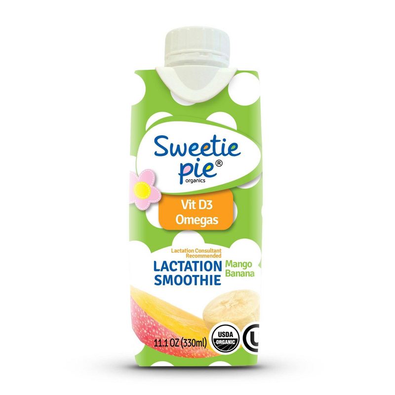 Sweetie Pie Organics Lactation Smoothie Tropical Flavor - 11.1oz/4ct