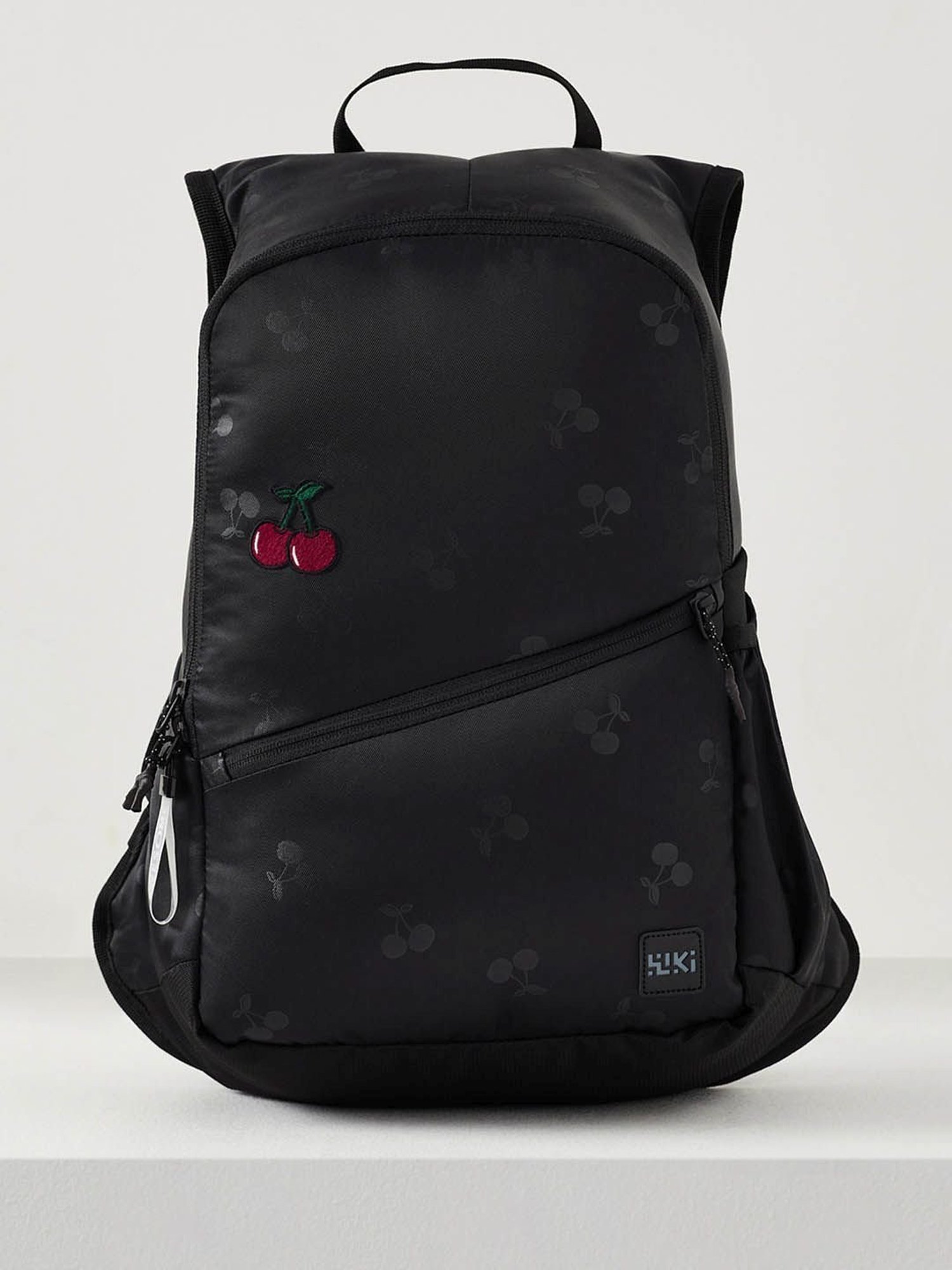 Wiki Back to School Black Polyester Printed Backpack - 22 Ltrs