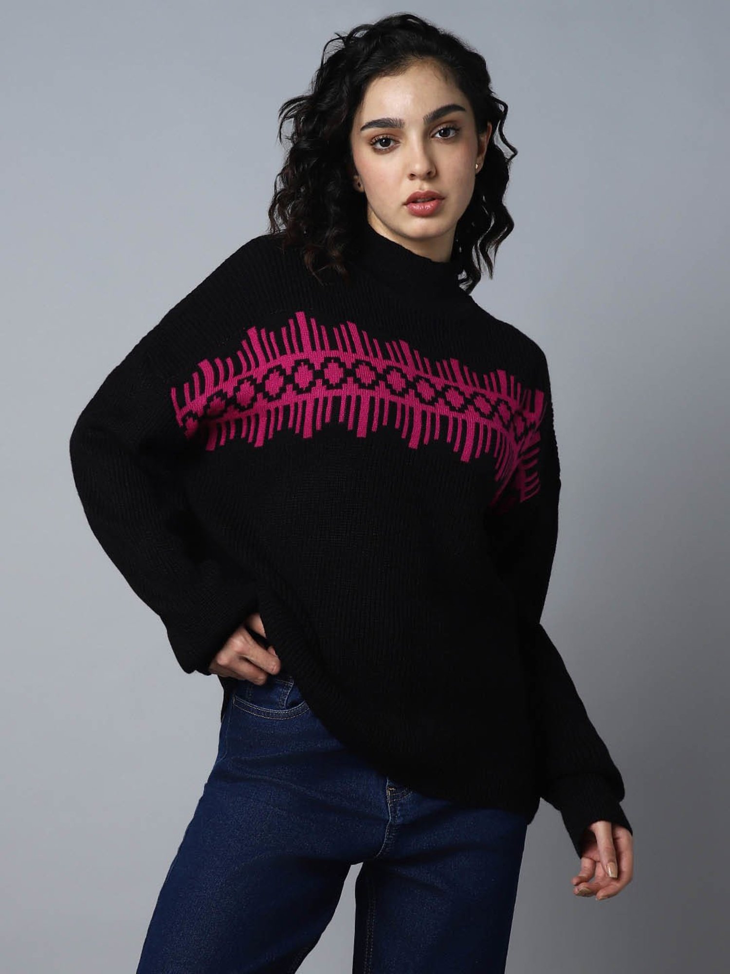 High Star Black Sweater