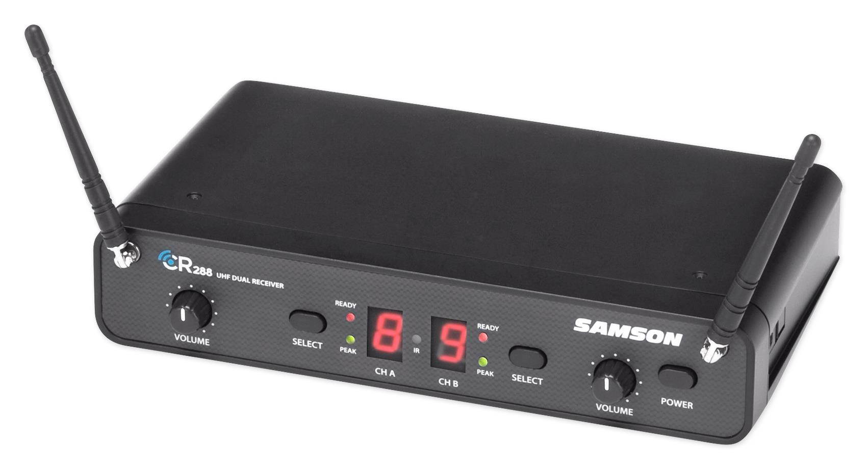 Samson Concert 288 Dual Beltpack UHF Wireless QE Fitness Headset Mics H Band