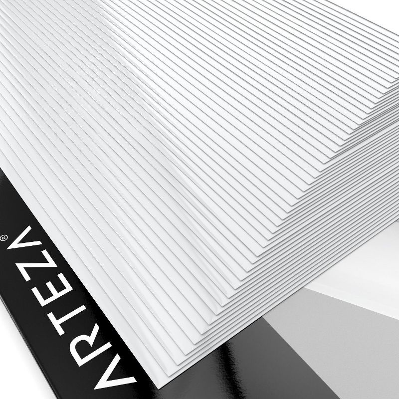 Arteza Self Adhesive Vinyl, Glossy White, 12" x 12" Sheets, Pack of 50 (ARTZ-8311)