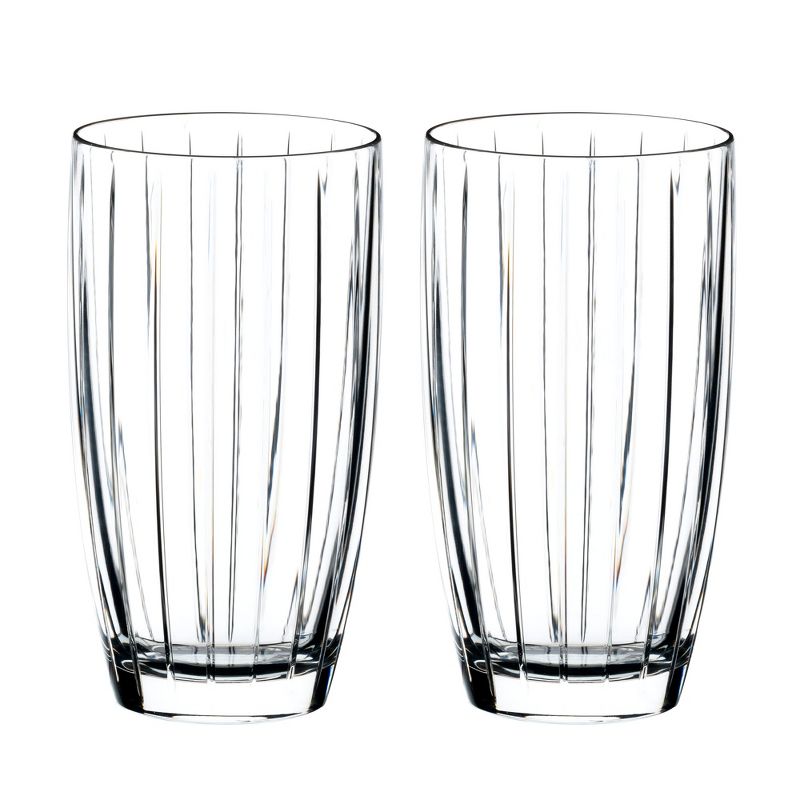 Riedel Sunshine Collection Classic Crystal Tall All-Purpose Glass and Crystal Scotch & Bourbon Tumbler Whiskey Glass, Set of 4