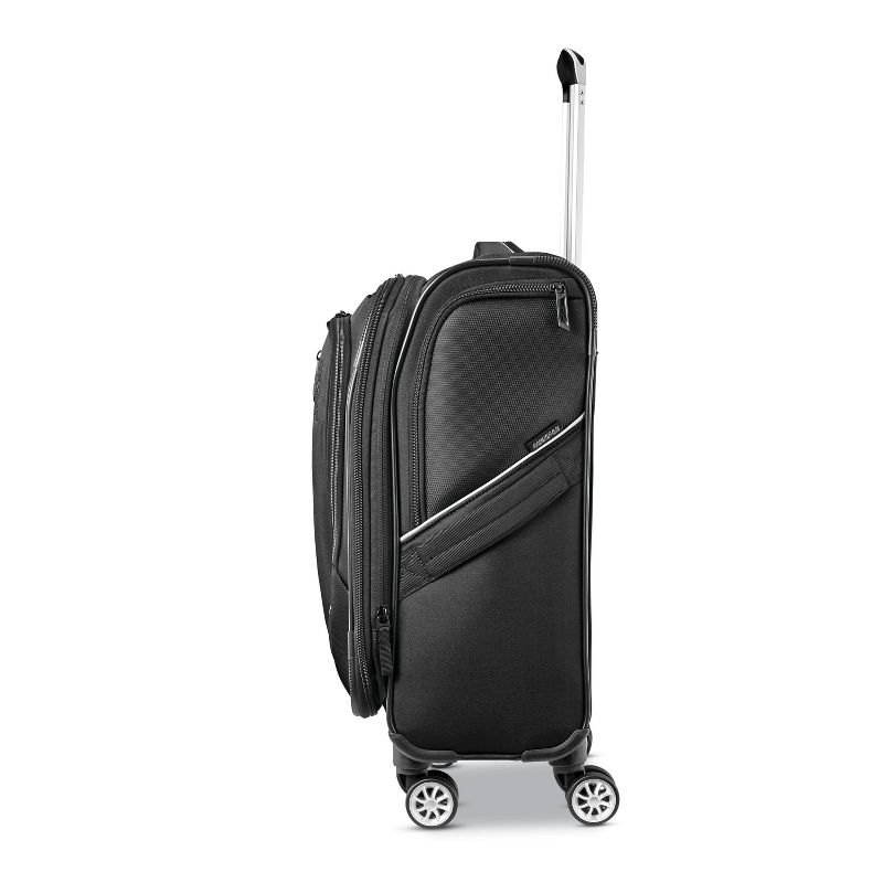 American Tourister 20'' Zoom Turbo Softside Spinner Suitcase - Black