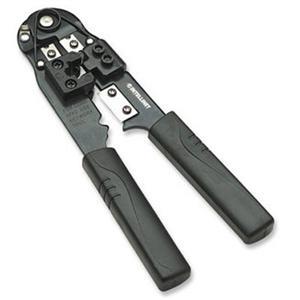INTELLINET NETWORK SOLUTIONS MODULAR PLUG CRIMP TOOL FOR RJ45 PLUGS, STRIPS AND CUTS 211062