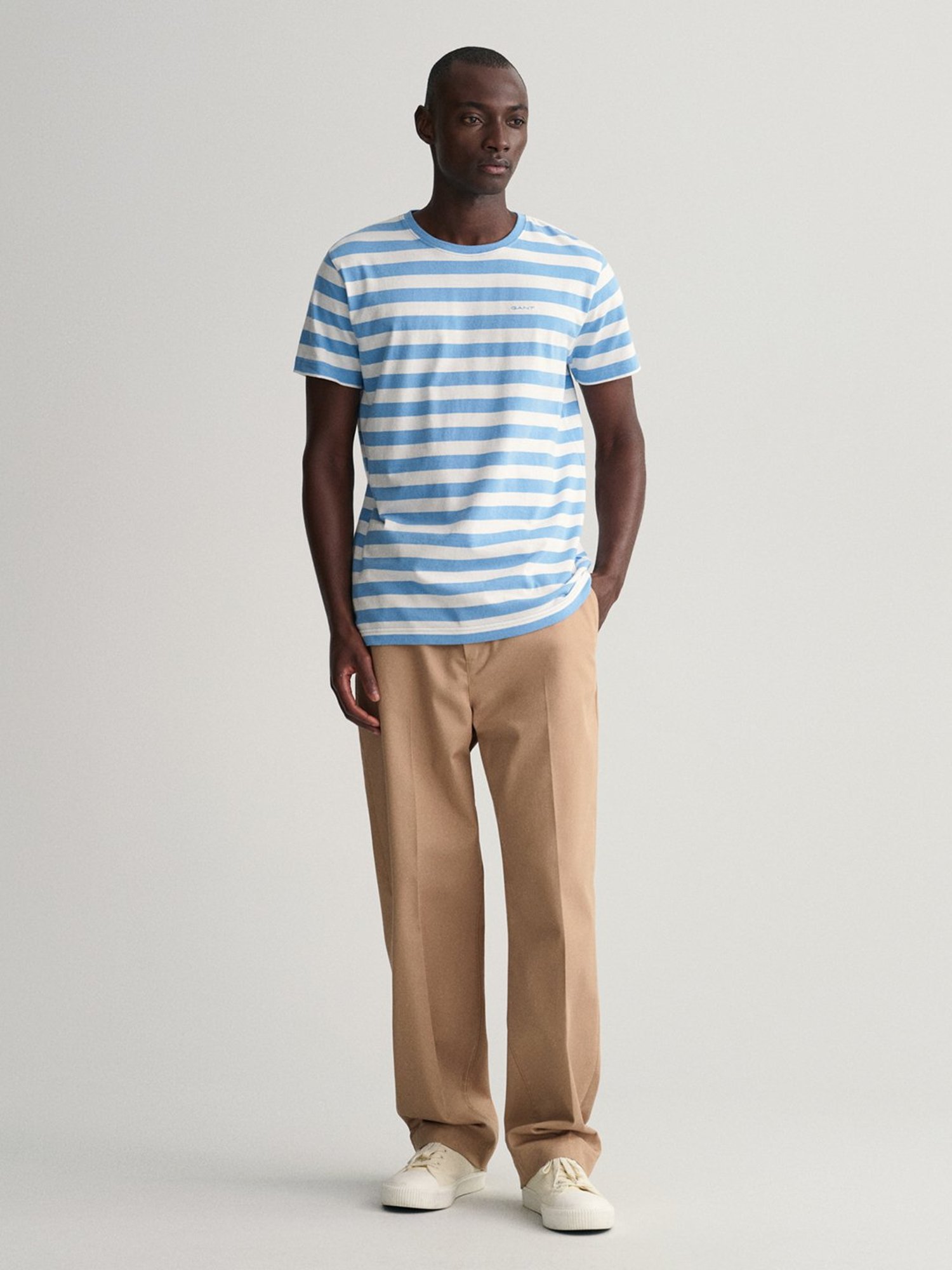GANT Blue Regular Fit Cotton Crew T-shirt