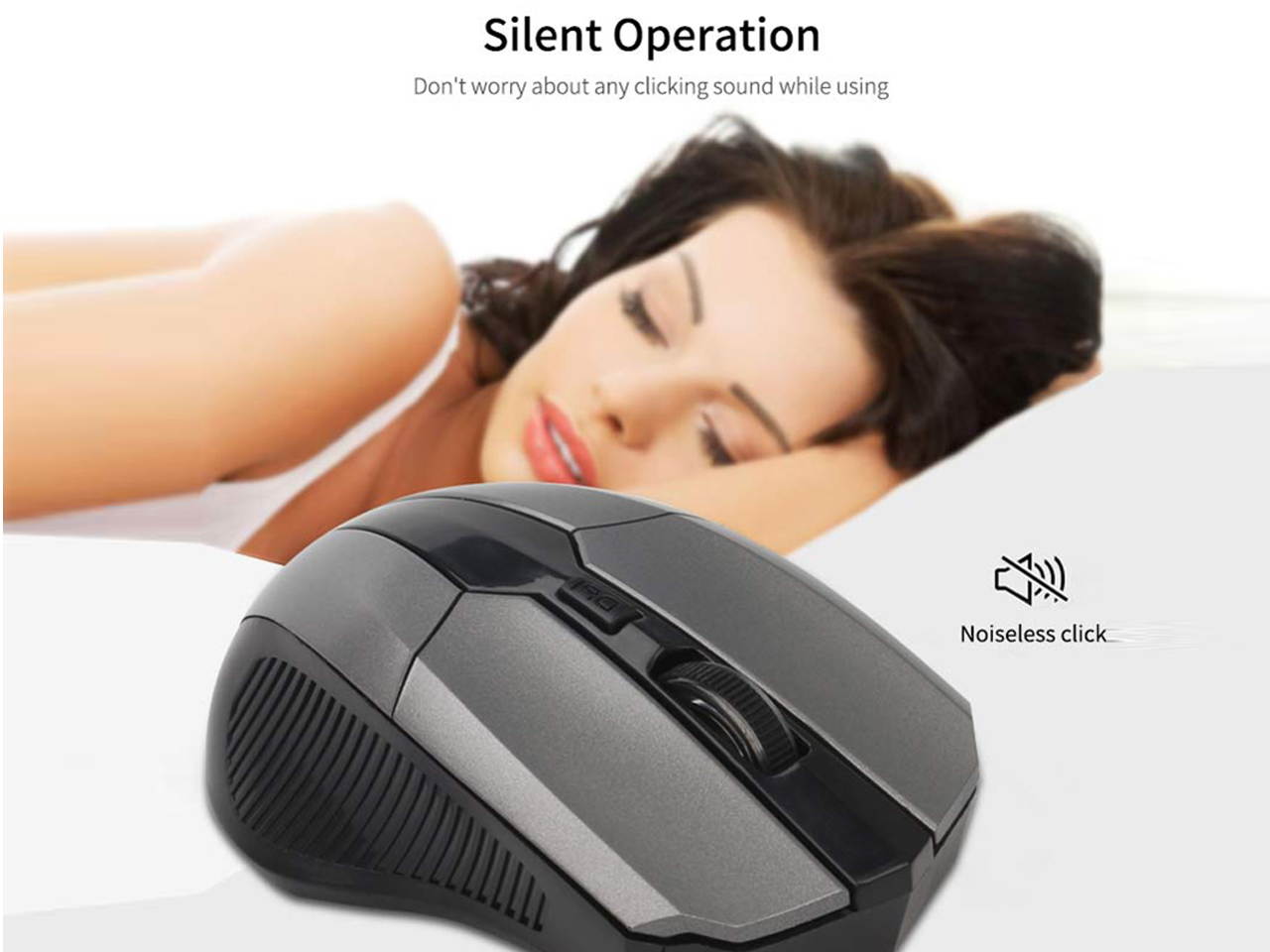 Sovawin Wireless Mouse 2.4G Optical Computer USB Mini 1600 DPI 6 Buttons Optical Mouse Gaming Cute Wireless Mause for PC Laptop