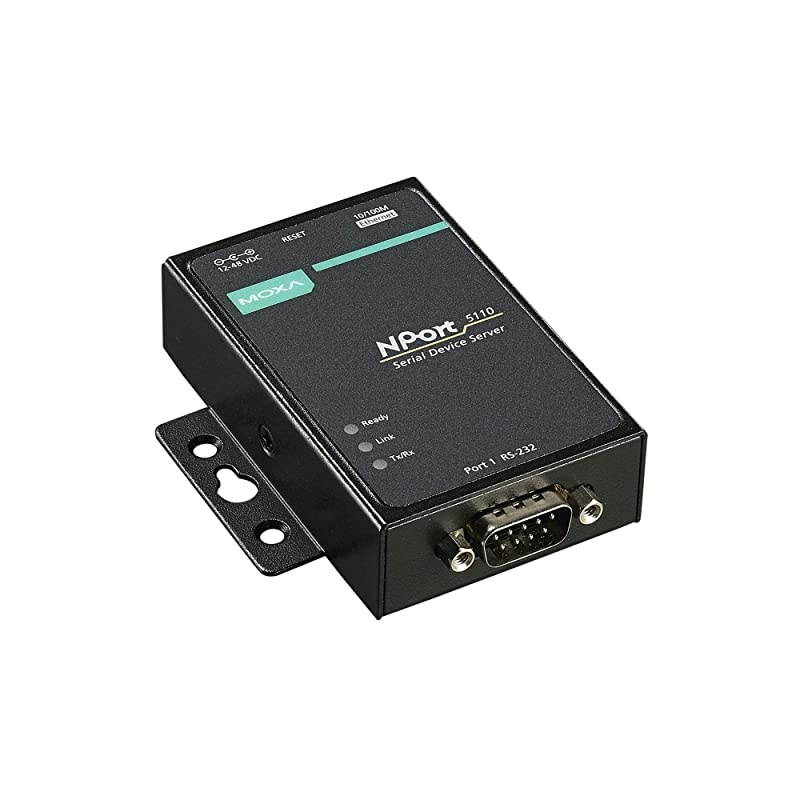 NPort 5110-1 Port Serial Device Server, 10/100 Ethernet, RS232, DB9 Male