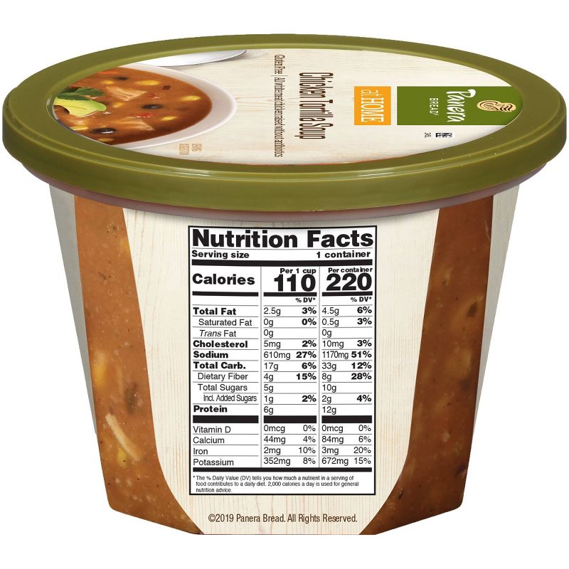 Panera Bread Soups Low-Fat Chicken Tortilla Soup - 16oz