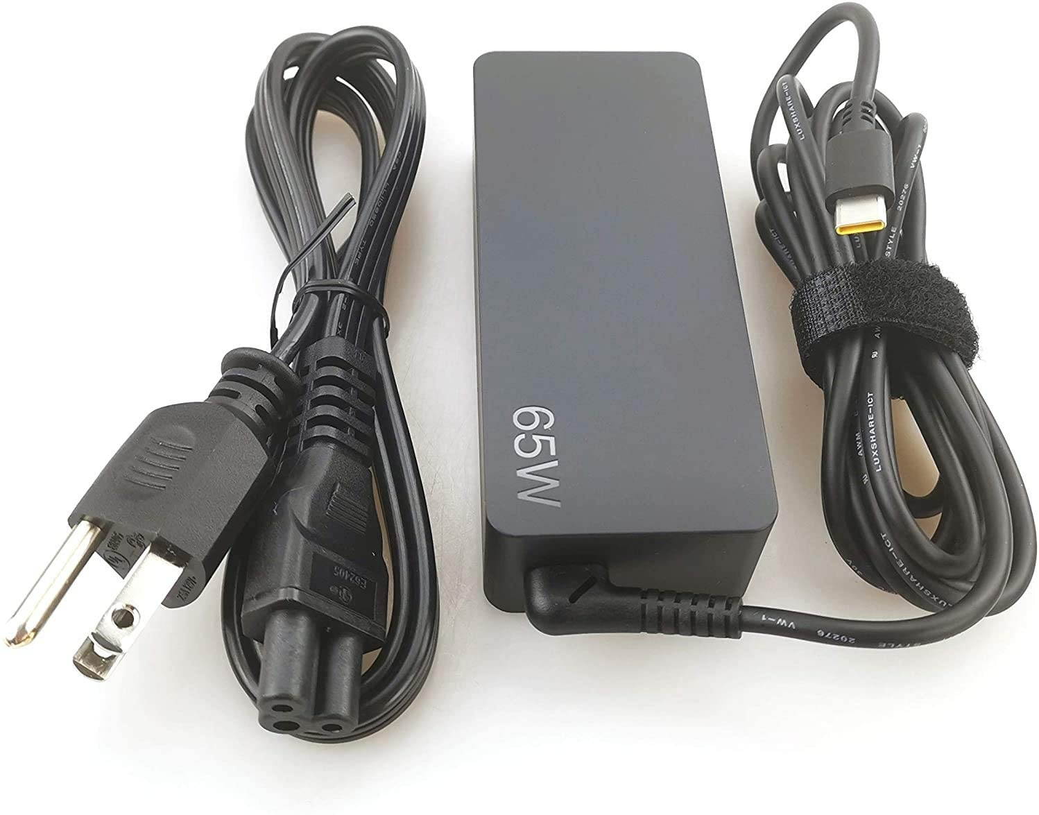 New 65W USB C AC Charger For Lenovo ThinkPad X1 Tablet T480 T480S T580 T580s T570 E580 E585 E480 L380 L480 L580 Yoga 370 730 730-13IKB X270 X280 X380 Type Laptop Power Supply Adapter Cord