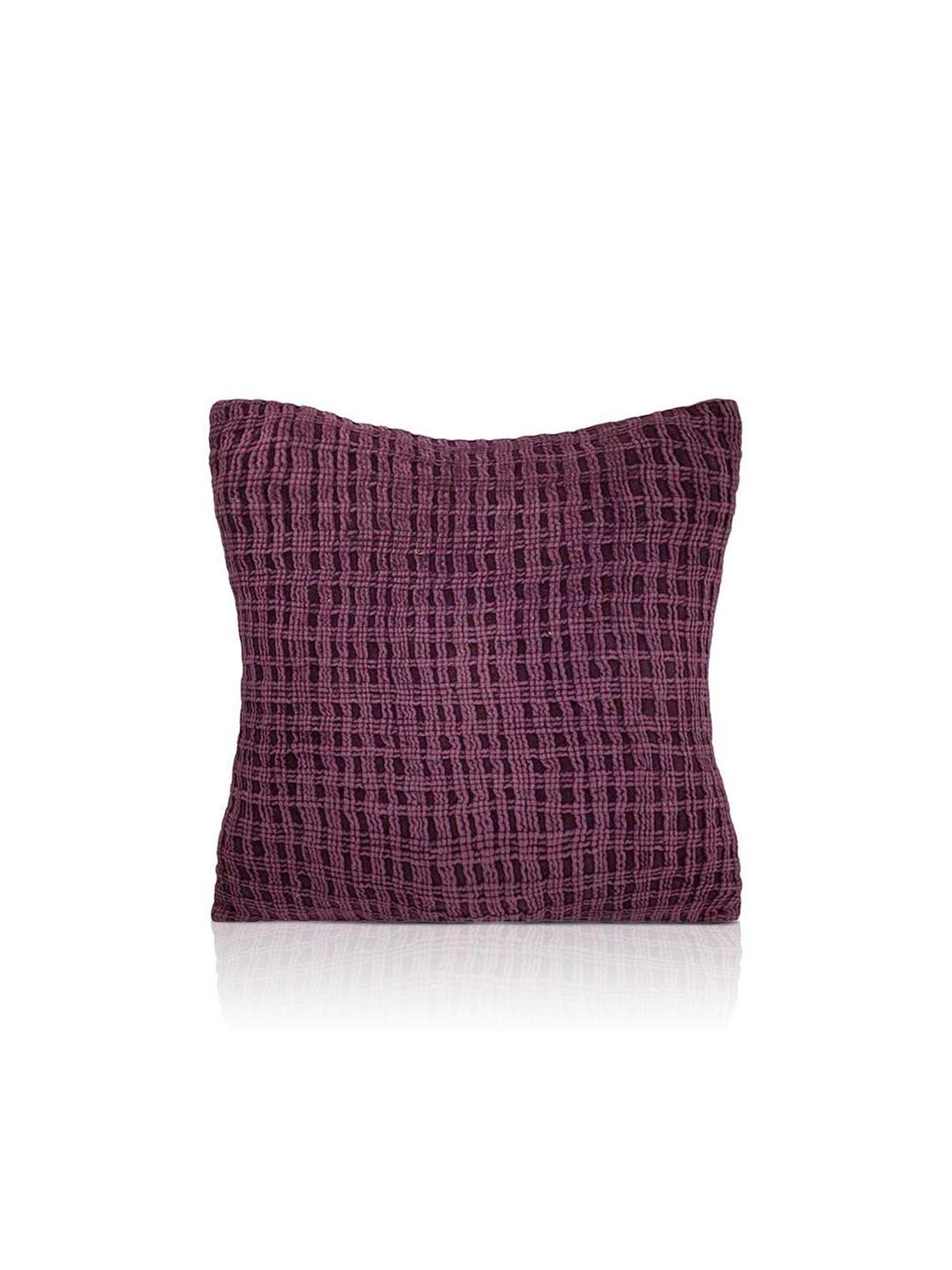 Home4U Sled Purple Cotton Cushion Cover - Set of 1