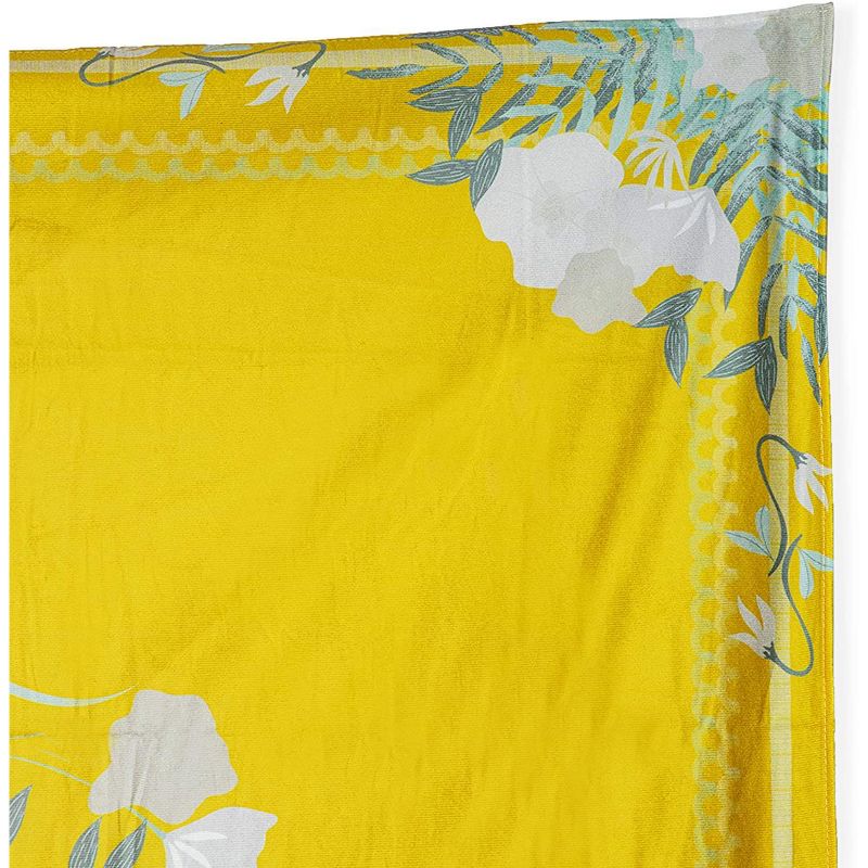 Juvale Yellow Bohemian Mandala Wall Hanging Tapestry, Floral Tapestries Wall Decor 59"x80"