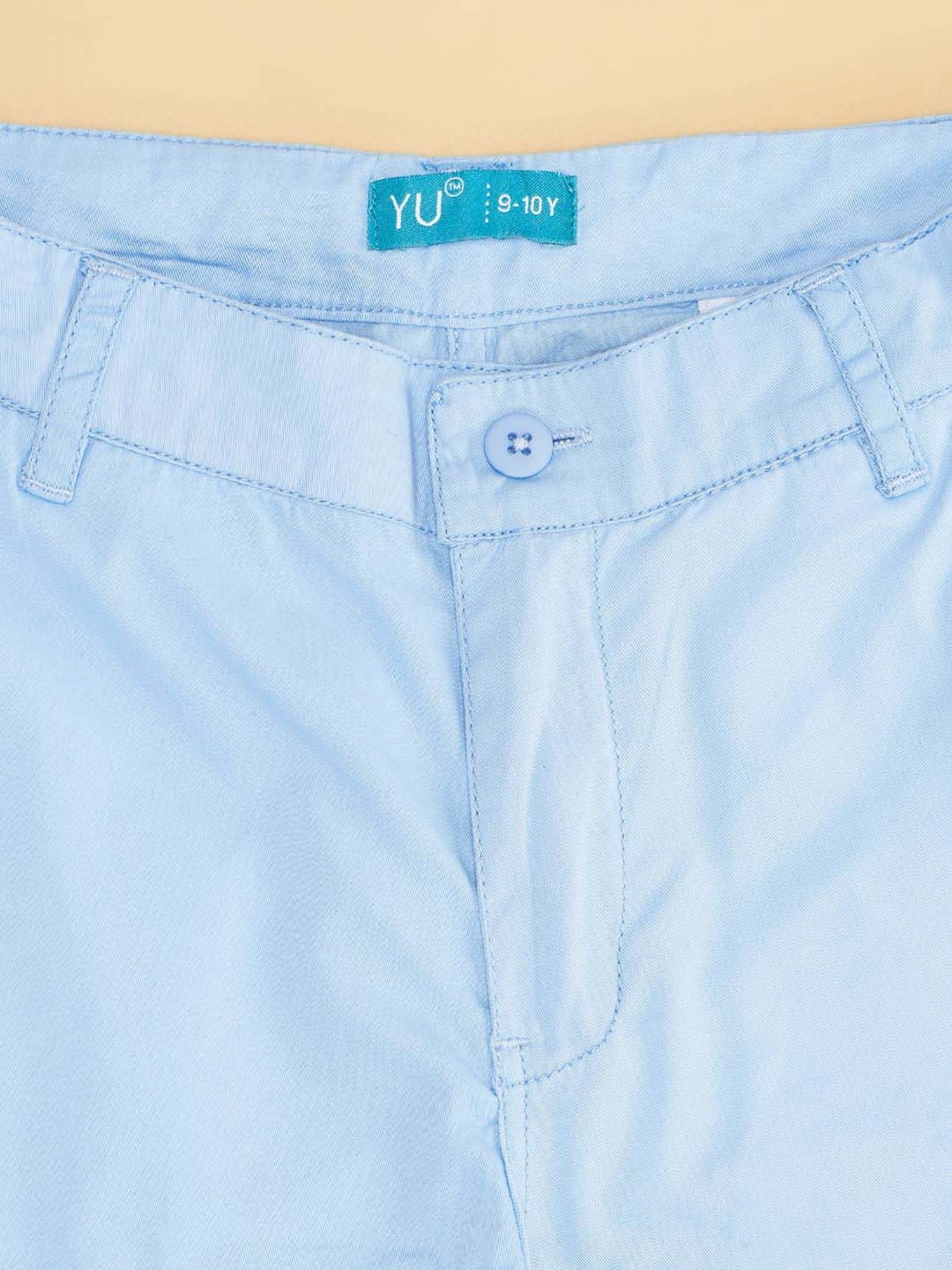 YU by Pantaloons Kids Blue Cotton Regular Fit Shorts