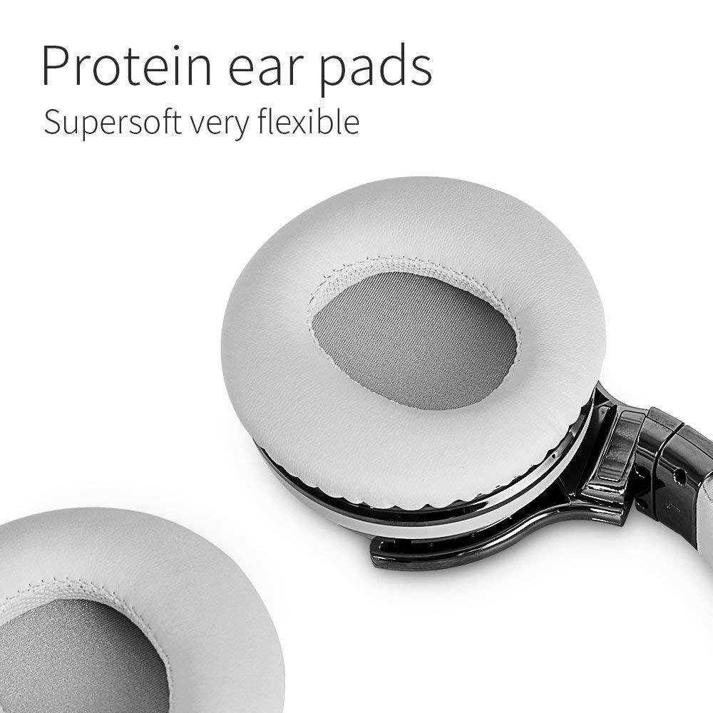 COWIN E7 Pro [2018 Upgraded] Active Noise Cancelling Headphones Bluetooth Headphones with Mic Hi-Fi Deep Bass Wireless Headphones Over Ear 30H Playtime Travel Work TV Computer Cellphone - Blue